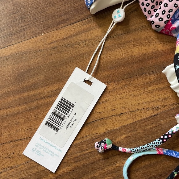 Frankies Bikinis Patchwork Duke Halter Swim Top - Picture 6 of 6